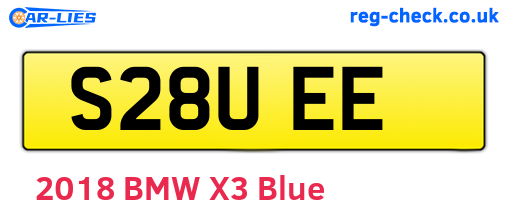 S28UEE are the vehicle registration plates.