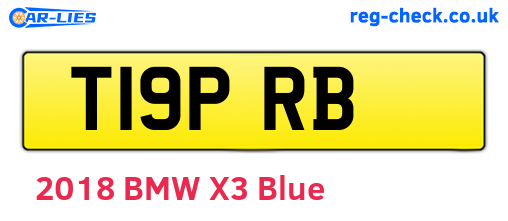 T19PRB are the vehicle registration plates.
