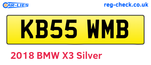 KB55WMB are the vehicle registration plates.