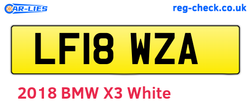 LF18WZA are the vehicle registration plates.