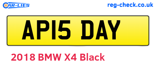 AP15DAY are the vehicle registration plates.