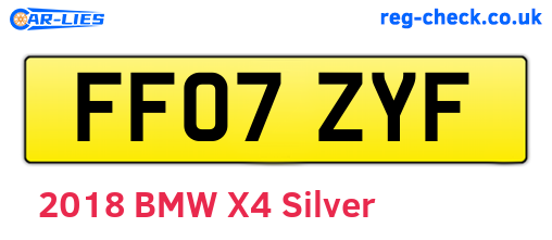 FF07ZYF are the vehicle registration plates.