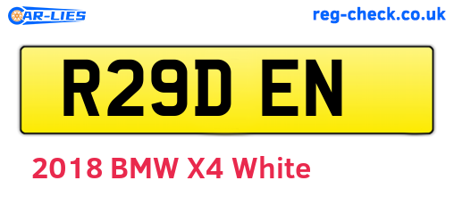R29DEN are the vehicle registration plates.