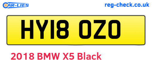 HY18OZO are the vehicle registration plates.