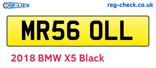 MR56OLL are the vehicle registration plates.