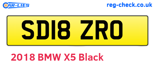 SD18ZRO are the vehicle registration plates.