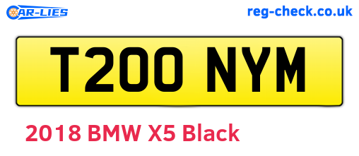 T200NYM are the vehicle registration plates.