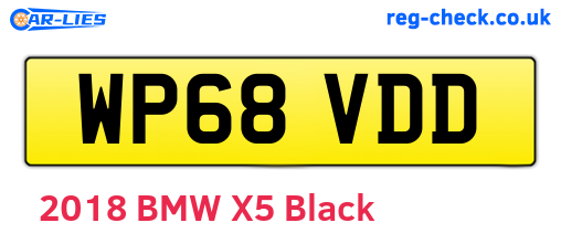 WP68VDD are the vehicle registration plates.