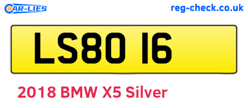 LS8016 are the vehicle registration plates.