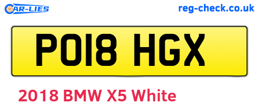 PO18HGX are the vehicle registration plates.