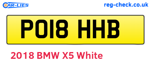 PO18HHB are the vehicle registration plates.