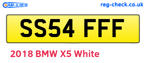 SS54FFF are the vehicle registration plates.