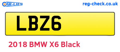 LBZ6 are the vehicle registration plates.