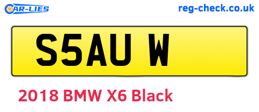 S5AUW are the vehicle registration plates.