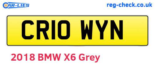 CR10WYN are the vehicle registration plates.