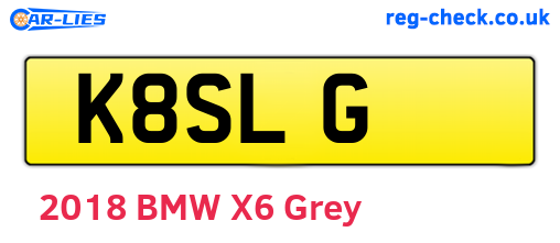 K8SLG are the vehicle registration plates.