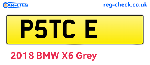 P5TCE are the vehicle registration plates.