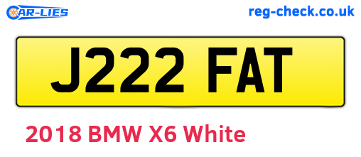 J222FAT are the vehicle registration plates.