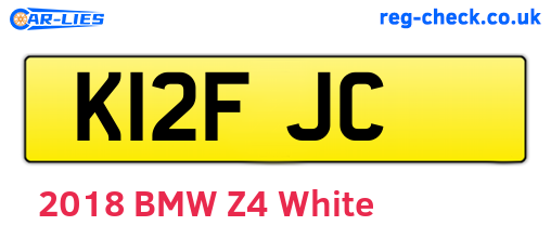 K12FJC are the vehicle registration plates.