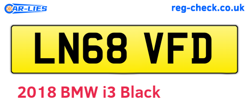 LN68VFD are the vehicle registration plates.