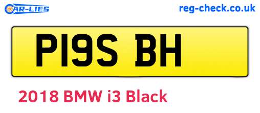 P19SBH are the vehicle registration plates.