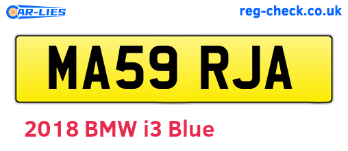 MA59RJA are the vehicle registration plates.