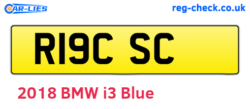 R19CSC are the vehicle registration plates.
