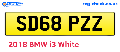 SD68PZZ are the vehicle registration plates.