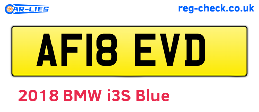 AF18EVD are the vehicle registration plates.