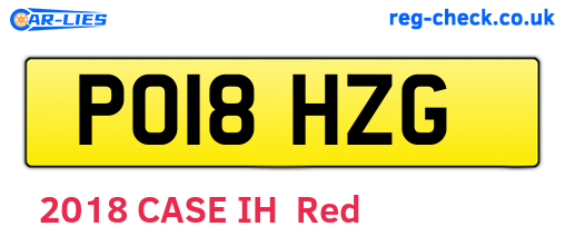 PO18HZG are the vehicle registration plates.