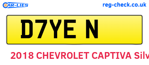 D7YEN are the vehicle registration plates.