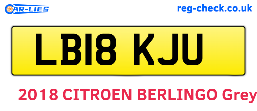 LB18KJU are the vehicle registration plates.