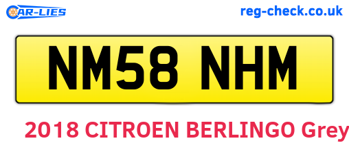 NM58NHM are the vehicle registration plates.