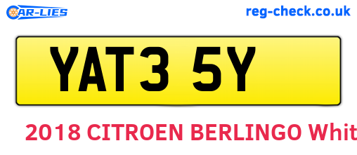 YAT35Y are the vehicle registration plates.
