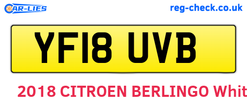 YF18UVB are the vehicle registration plates.