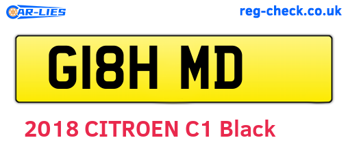 G18HMD are the vehicle registration plates.