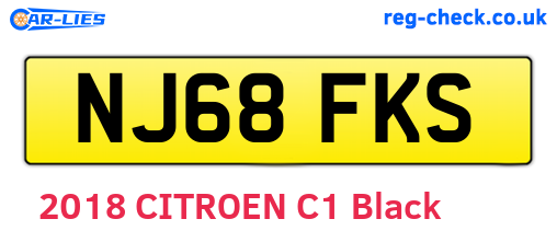 NJ68FKS are the vehicle registration plates.