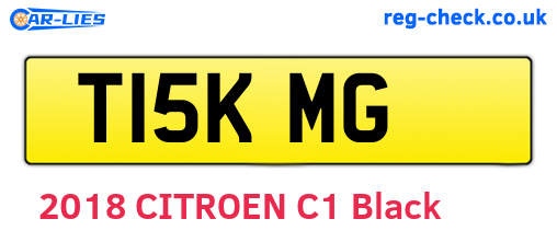 T15KMG are the vehicle registration plates.