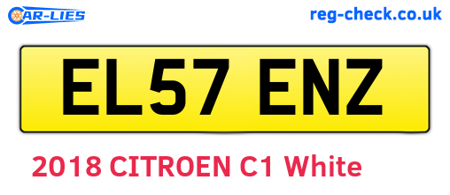 EL57ENZ are the vehicle registration plates.