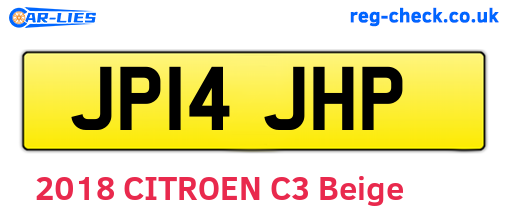 JP14JHP are the vehicle registration plates.