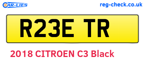 R23ETR are the vehicle registration plates.