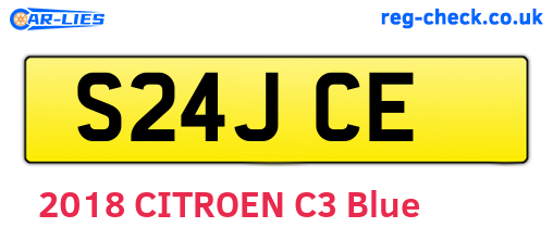 S24JCE are the vehicle registration plates.