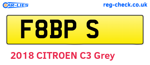 F8BPS are the vehicle registration plates.