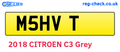 M5HVT are the vehicle registration plates.