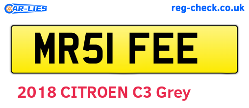 MR51FEE are the vehicle registration plates.