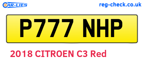 P777NHP are the vehicle registration plates.