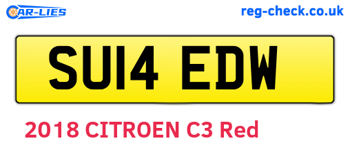 SU14EDW are the vehicle registration plates.