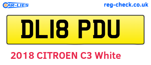 DL18PDU are the vehicle registration plates.