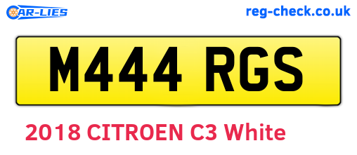 M444RGS are the vehicle registration plates.