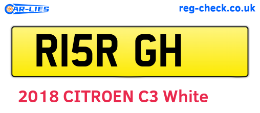 R15RGH are the vehicle registration plates.